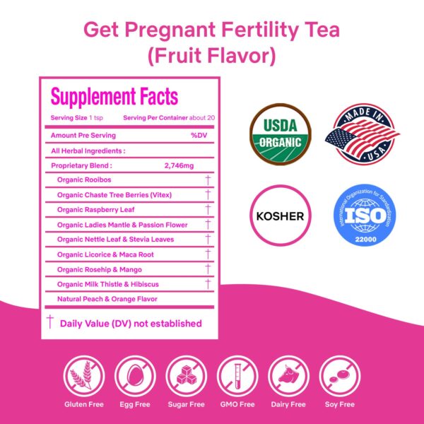 té fertility para mujer herbal y natural suplemento