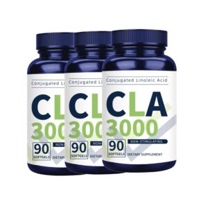 Botella de softgels Vicwell CLA 3000 mg aceite de cártamo
