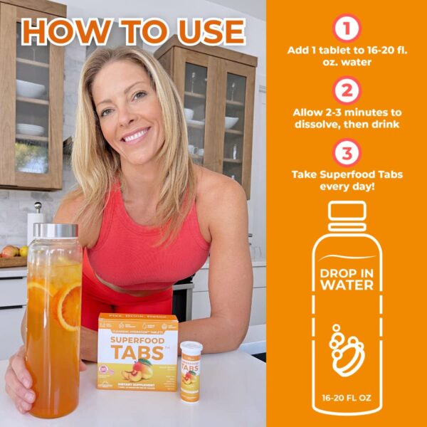 Tabletas efervescentes Superfood Tabs en envase