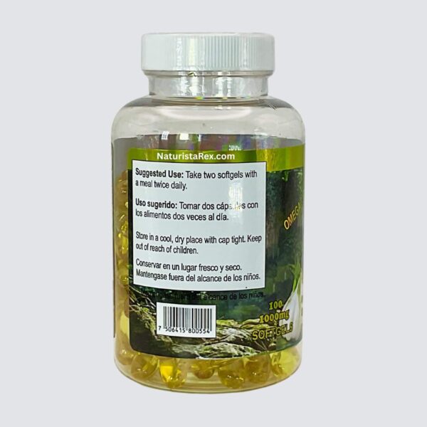 Omega 3 6 9 aceite de salmón con ajo frasco 100 cápsulas blandas