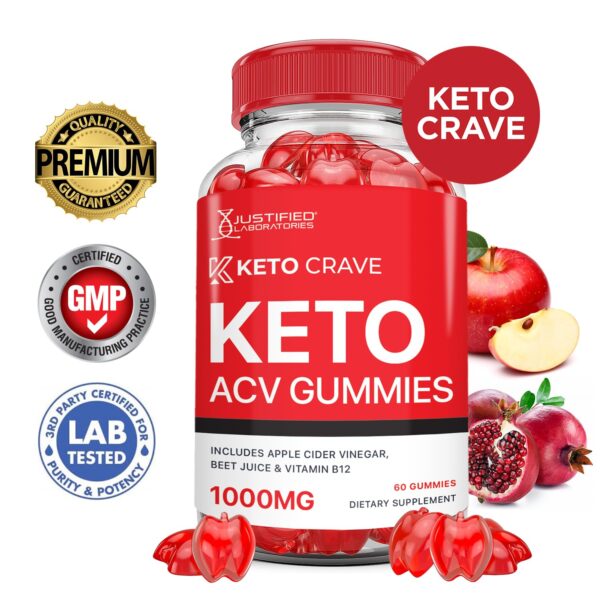 Detalle paquete gominolas keto crave con vinagre sidra manzana