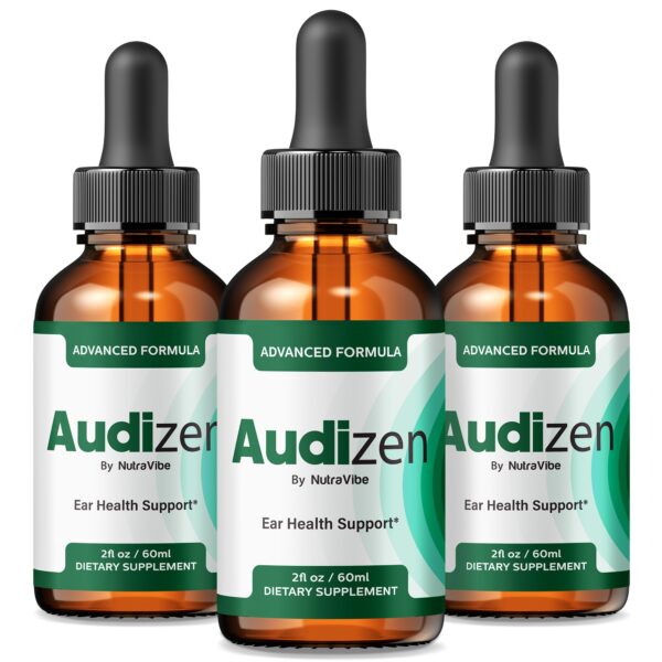 NutraVibe Audizen gotas salud auditiva paquete de 3