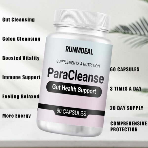 Detalle cápsulas Nukupuns Runmdeal limpieza intestinal