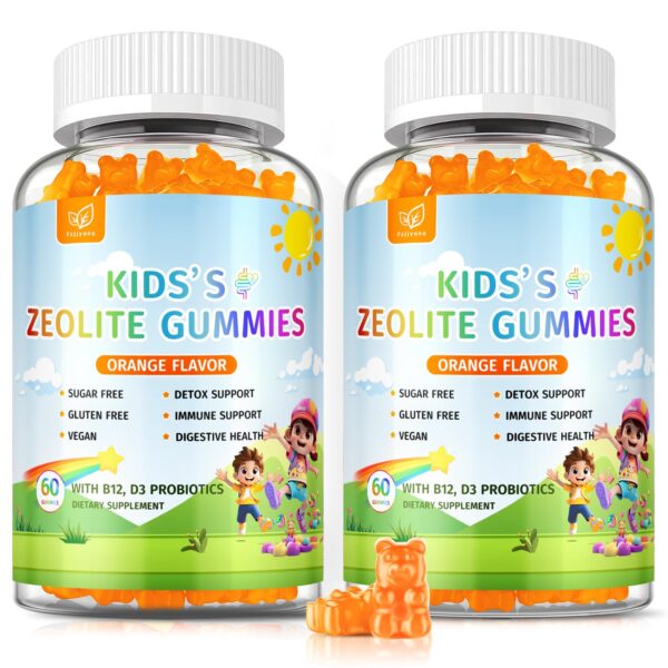 Paquete gomitas zeolita natural para salud infantil y adulto
