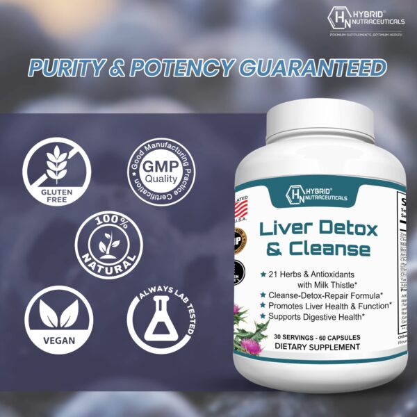 Cápsulas para detox del hígado con ingredientes naturales