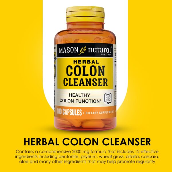 Mason Natural limpiador de colon cápsulas para regularidad y limpieza