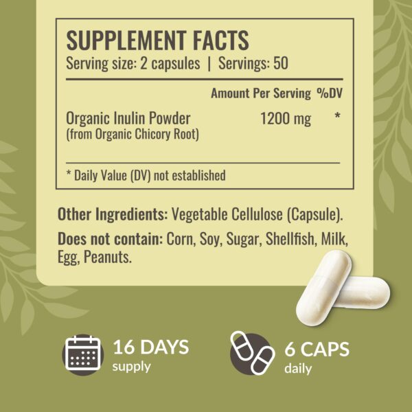 Inulina de raíz de achicoria para bienestar intestinal