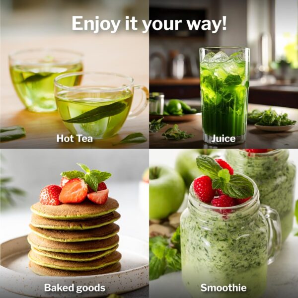 Ingredientes orgánicos té detox matcha para limpieza natural