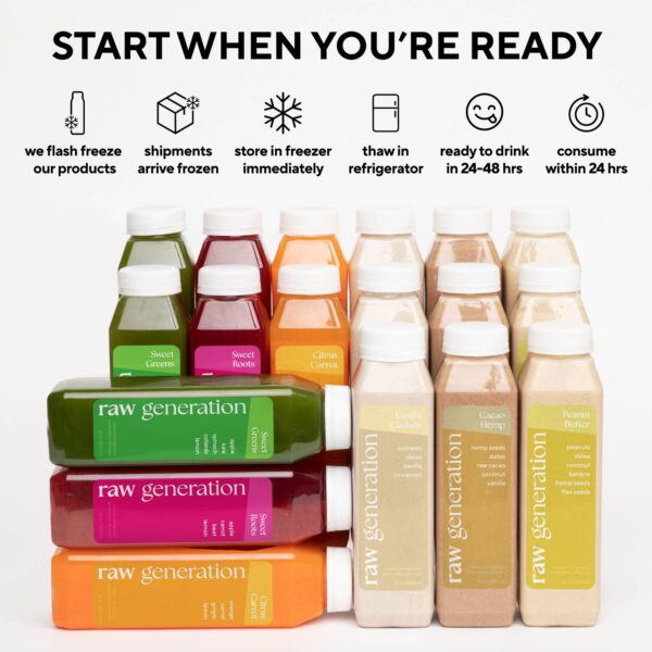 Limpieza de 7 días con jugos frescos y batidos de proteína