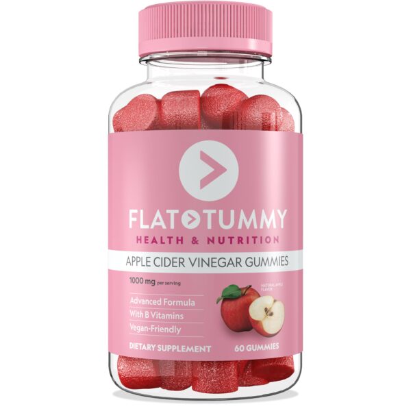 Flat Tummy gomitas vinagre sidra manzana 60 unidades detox