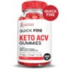 Detalle de gomitas Quick Fire Keto ACV con ingredientes naturales