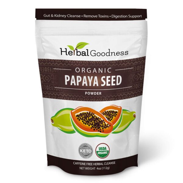 Polvo orgánico de semillas de papaya para apoyo digestivo y salud intestinal