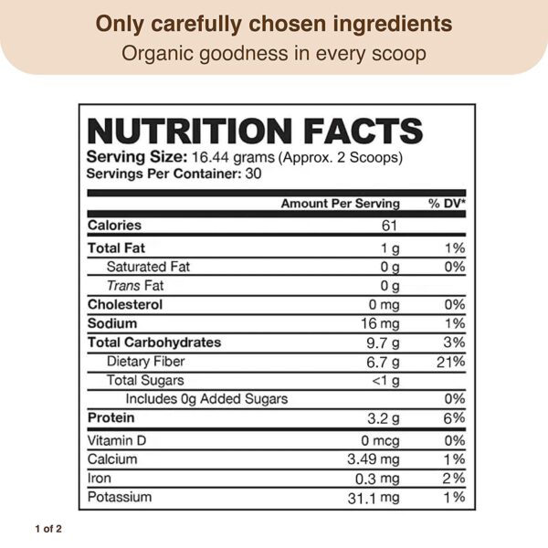 envase Detox Organics polvo chocolate superalimento 30 porciones