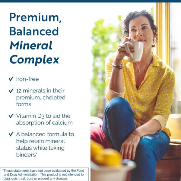 Frascos y tabletas de minerales en la imagen