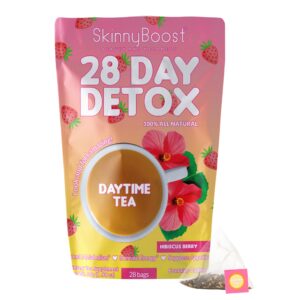 Té Detox SkinnyBoost hibisco y baya paquete 28 bolsitas