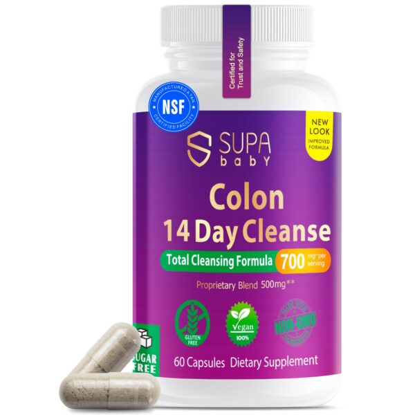 SUPABABY cápsulas detox colon 14 días veganas