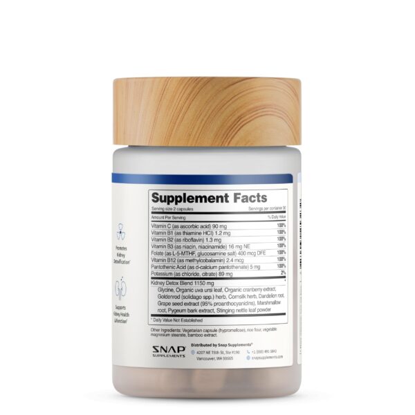 Suplemento Snap para riñones y tracto urinario saludables