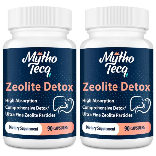 Cápsulas detox zeolita 2300mg MythoTecq pack 2 180 unidades