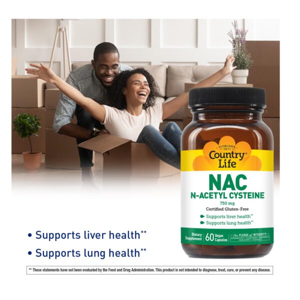 Cápsulas vegetarianas de NAC 750 mg para desintoxicación y protección