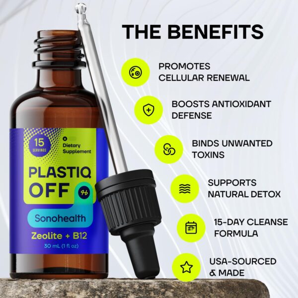 Gotas líquidas Plastiq Off para detox de niños y adultos