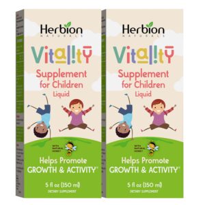 Frente del envase Herbion Vitality para niños