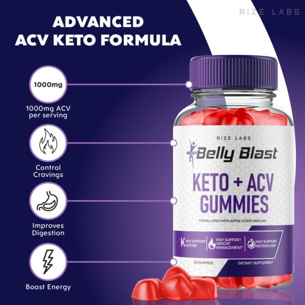 Presentación frontal paquete gomitas Keto + ACV rize labs 120