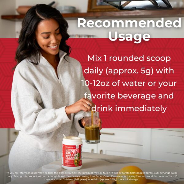 Salud intestinal con Health Plus Super Colon Cleanse suplemento herbal