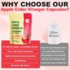Cápsulas orgánicas de vinagre de manzana con probióticos