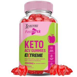 Fast Track Keto ACV Gummies botella y etiquetas