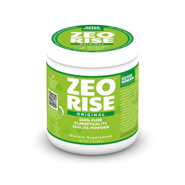 Etiqueta frontal Zeolita Clinoptilolita detox polvo