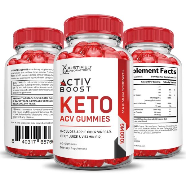 Gominolas Activboost keto acv con jugo de granada y remolacha