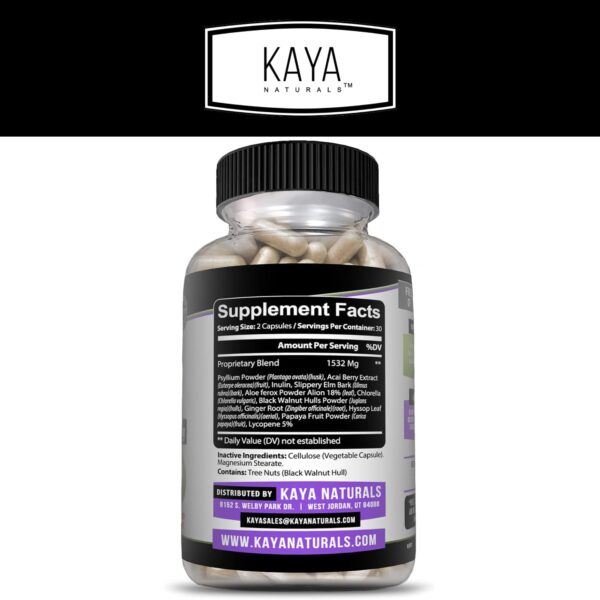 Etiqueta ingredientes Kaya Naturals Max Detox herbal natural