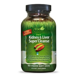 Irwin Naturals Super Limpieza 2 en 1 Riñón e Hígado botella