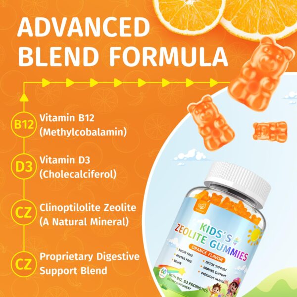 Detalle gomitas zeolita para toxicidad y salud intestinal