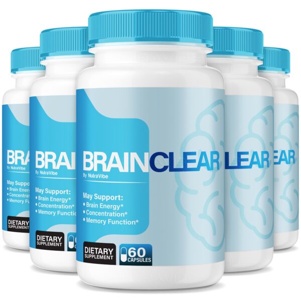 Frasco Brain Clear NutraVibe con cápsulas Frasco Brain Clear NutraVibe con cápsulas