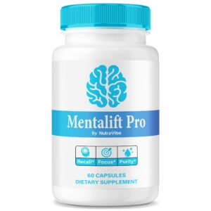 NutraVibe Mentalift Pro frasco con etiqueta frontal NutraVibe Mentalift Pro frasco con etiqueta frontal