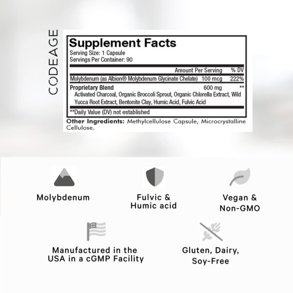 Etiqueta Codeage Binder+ suplemento ligante