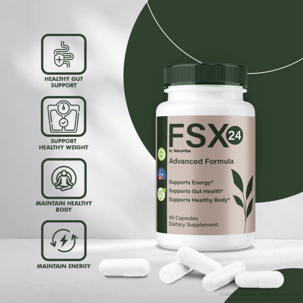 Caja externa y frasco FSX24 cápsulas