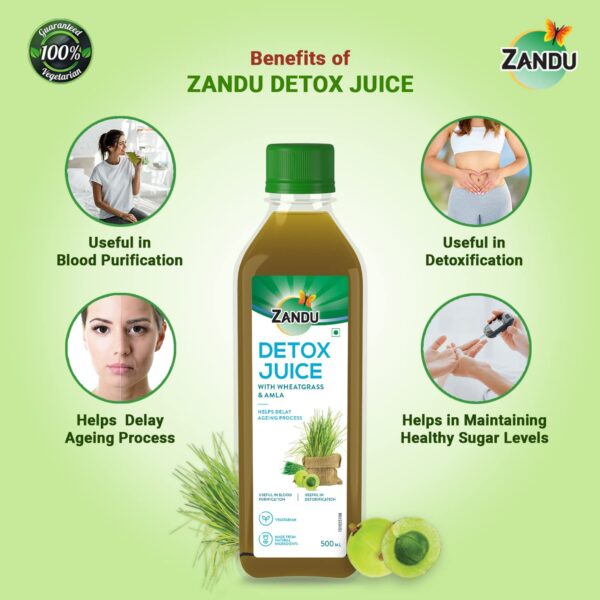 Botella jugo Zandu detox vitamina c para desintoxicación