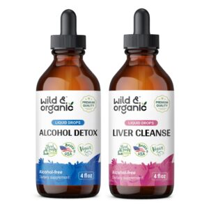 Tintura detox alcohol y limpieza higado Wild & Organic 4 onzas