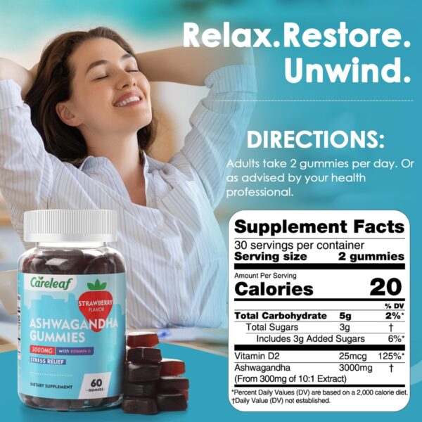 careleaf oferta gomitas ashwagandha y vinagre manzana