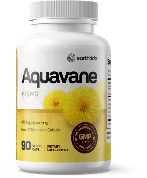 Caja de pastillas diuréticas naturales Aquavane Earthtide