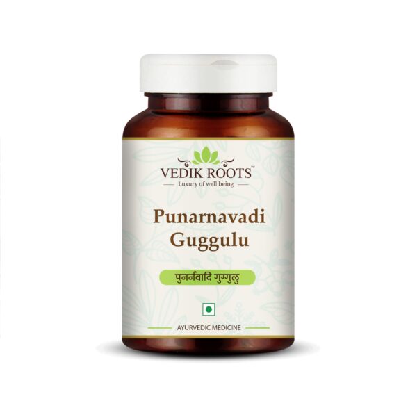 VEDIKROOTS Punarnavadi Guggulu frasco suplemento natural para riñón e hígado