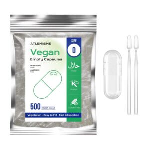 Cápsulas veganas vacías ATLEMISME tamaño 0