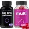 Paquete NutraChamps detox hígado y multivitaminas para mujer