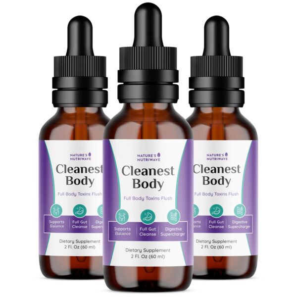 Botella de suplemento líquido Cleanest Body para desintoxicación natural