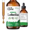 Botella de tintura de lobelia orgánica para limpieza pulmonar