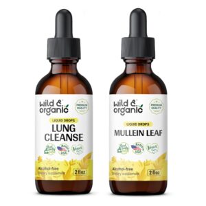 Tintura Wild & Organic limpieza pulmonar y extracto de gordolobo 2 oz