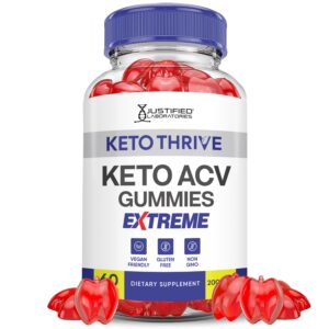 Keto Thrive gomitas keto acv 2000mg botella 60 unidades veganas