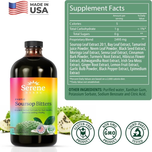 Soursop Bitters Serene Herbs ingredientes naturales para detox